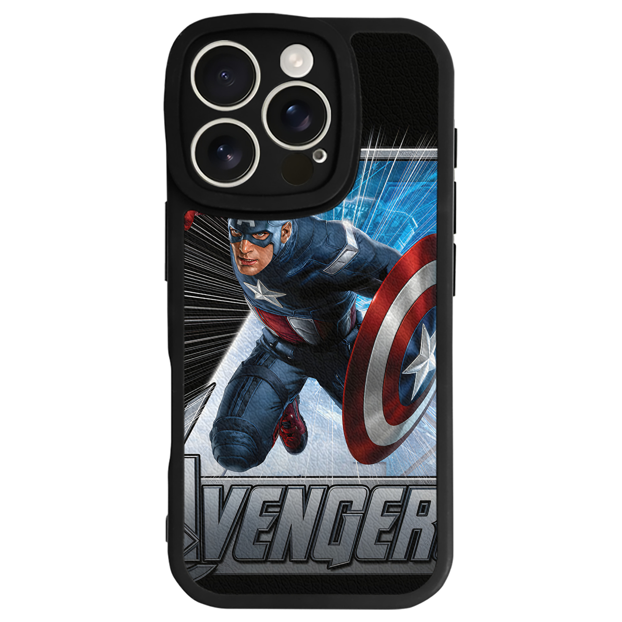 （画像用） アベンジャーズ The Avengers 【iPhone 16シリーズ対応】シリコンスマホケース（レザー調） 材質：シリコン